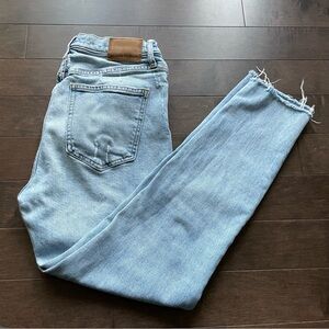 Denim Forum Aritzia The Yoko High Rise Slim Cropped Jean Button Fly Women’s 29